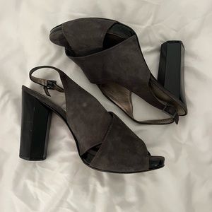 Diane Von Furstenburg Gray Block Heels